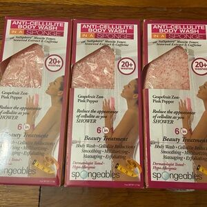 Spongeables Anti-Cellulite Body Wash in a Sponge, Spa Cellulite 3pk
